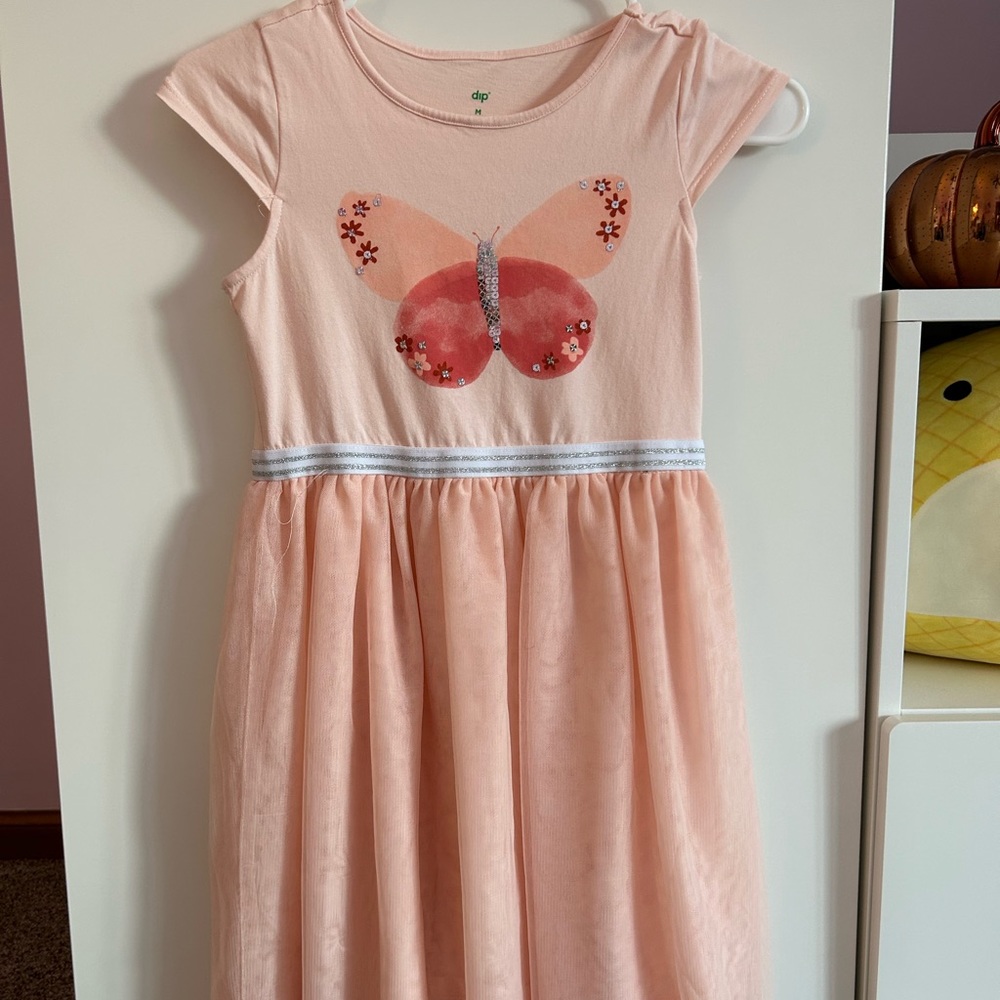 Girls Dip Tulle Spring Butterfly Dress